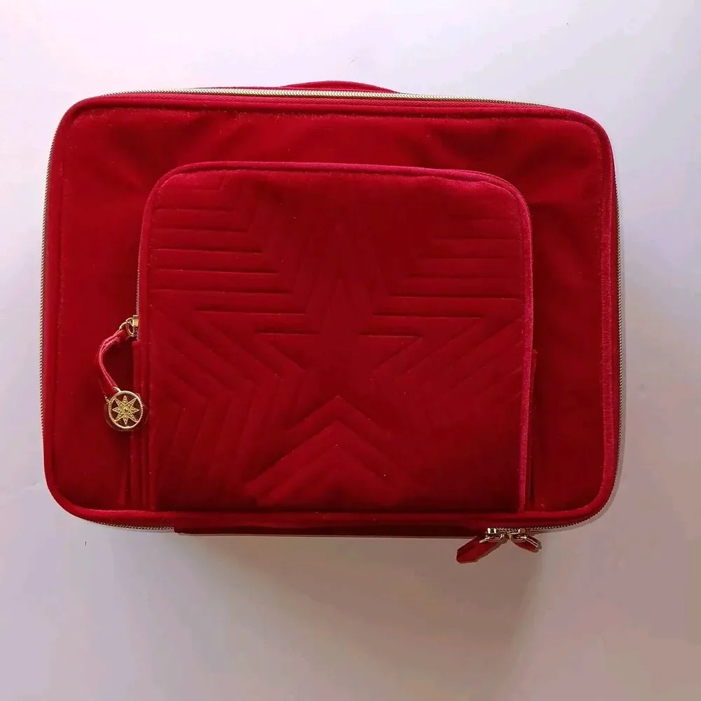 Estee Lauder Cosmetic Case Bag with Handle Limited Edition Red Velour 2023